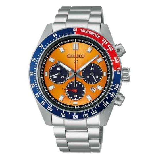 Seiko Watch PROSPEX SBDL117 Mens Wristwatch Made Japan Solar SPEEDTIMER Series Tachymeter Bezel Chronograph Date Calendar Bright Yellow Dial Stainless