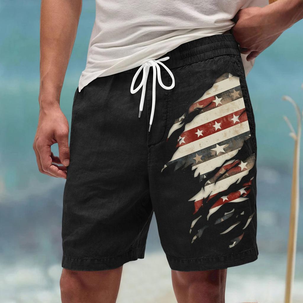 Men's Summer Large Casual Loose Sports Pants Beach Shorts