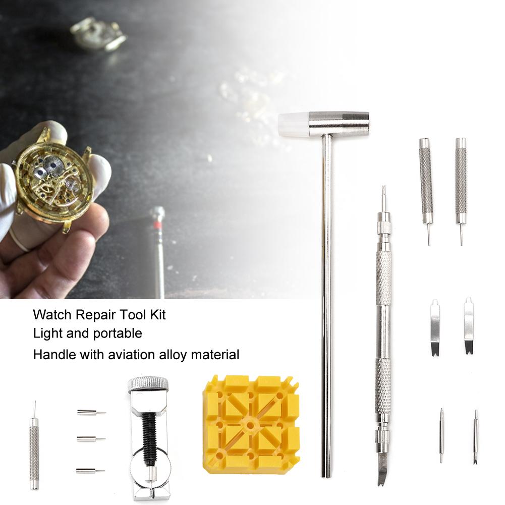 14 stk. verktøysett for klokkereparasjon Klokkehammer Sett med verktøy for fjerning av klokkereim