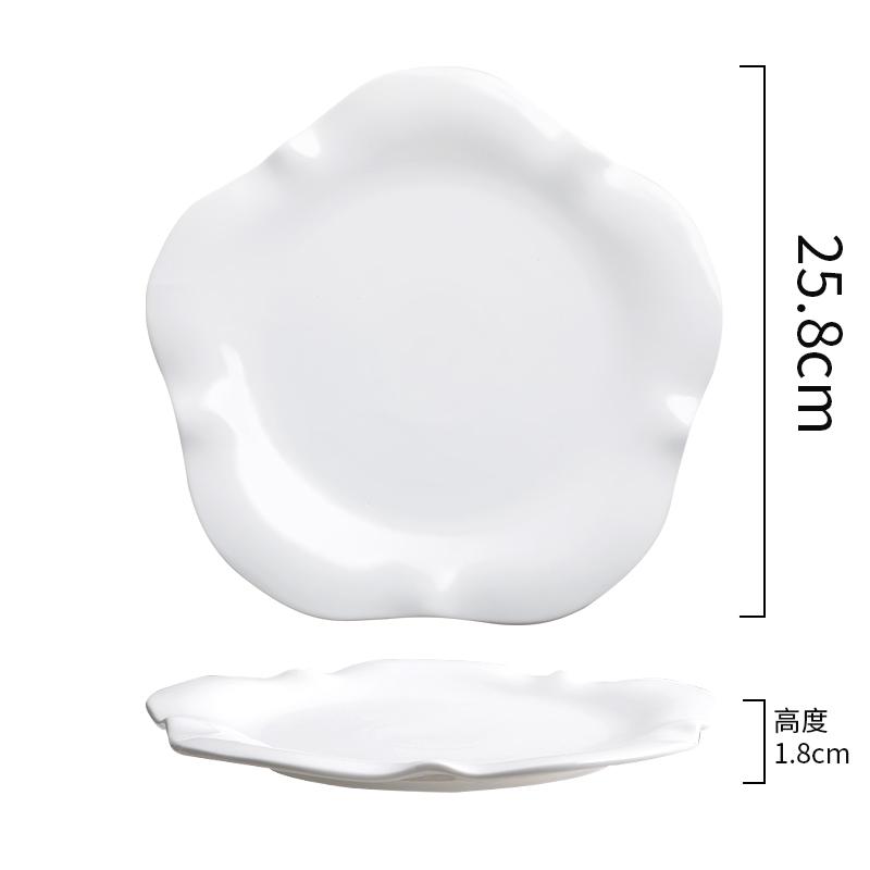 Flower Shaped Ceramic Dining Plate Sushi Plate Western Style Steak Plates Sashimi Plates Fruit Dish Salad Bowl Snack Bowl Tray