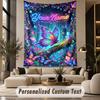Butterfly (293) Theme Wall Tapestry Customized With Name Text Personalized Hanging Tapestry For Bedroom Living Room Decor