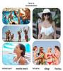 2024 Plus Size Leopard Print One-Shoulder Bikini Women's Swimsuit
