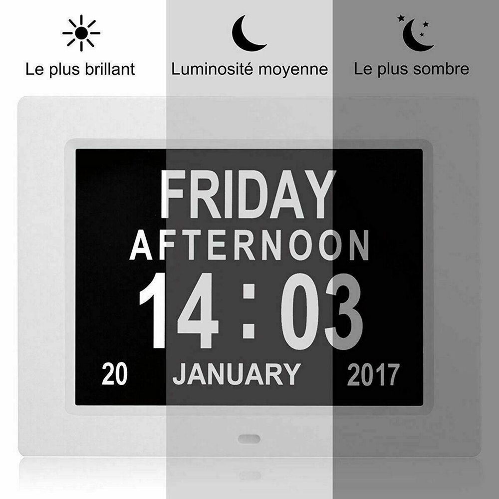 Letter Electronic Dementia LCD Screen Time Table Home Decor Digital Clock Calendar Alarm Clock