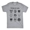 Mens Funny T Shirts Types Of Cat List Sarcastic Kitten Graphic Novelty Tee For