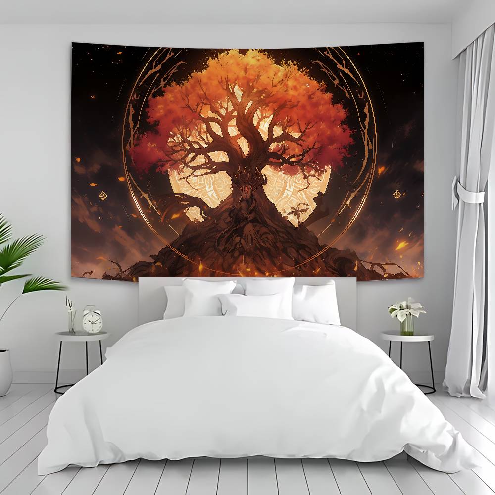 Tree life Yggdrasil Hippie Wall Hanging Tapestries for Living Room Home Dorm Decor Art Home Decor