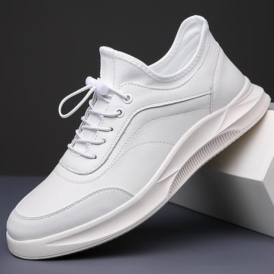 Mode Mode Schwarz Weiß Lässige Sneaker Herren Designer Weichsohlige Leder Sportschuhe Herrenschuhe Mode Frühling Herbst Fahrschuhe Herren