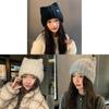 Knit Beanie Hat For Women Winter Warmth With Cute Bear Design For Casual Wear