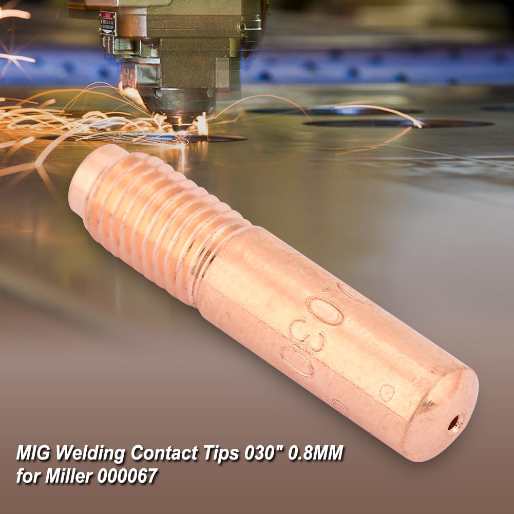 10pcsset MIG Welding Contact Tips 030" 0.8MM for Miller 000067
