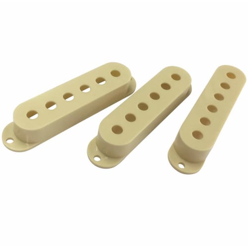 YJB PARTS Stratocaster Pickup Cover Set, 10.4mm Pitch (Vintage Yellow)