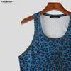 INCERUN Men Sleeveless Print Casual Fitted Tank Tops Sport Gym Basic Vest