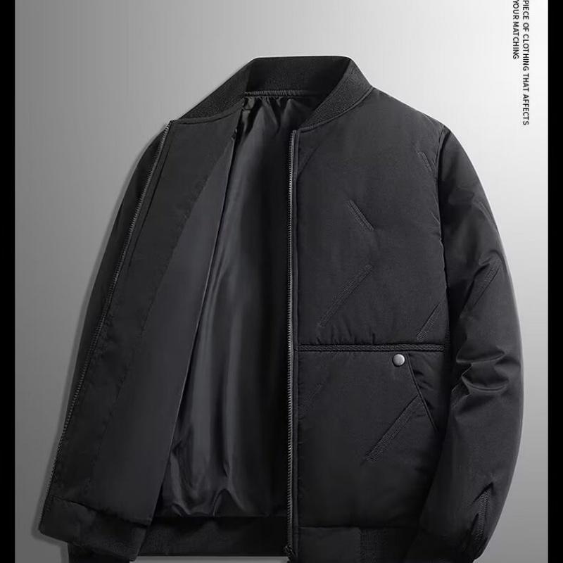 Autumn and Winter Baseball Collar Men's Fashionable and Versatile Cotton Jacket Outer Warm Cotton Jacket Baseball Jacket