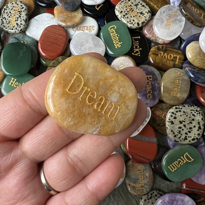 Inspirational Stones Highly Polished Natural River Rock Faith Stone DIY Rocks for Engraved Inspirational Polished Garden Stones