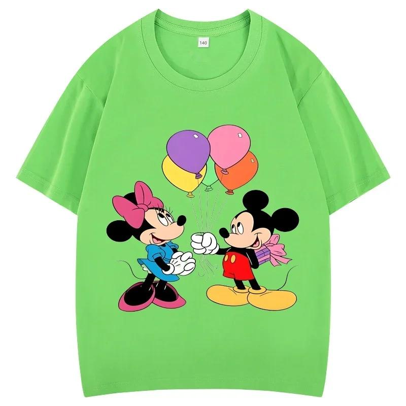 Clothing Summer 2025 Mickey Minnie Mouse Short Sleeve T-shirts Girls Funny Fashion Streetwear Shirt Unisex