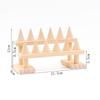 Cone Ring Display Holder Jewelry Display Stand Ring Showcase Storage Tray For Counter Shows Wooden Base Shop Decor