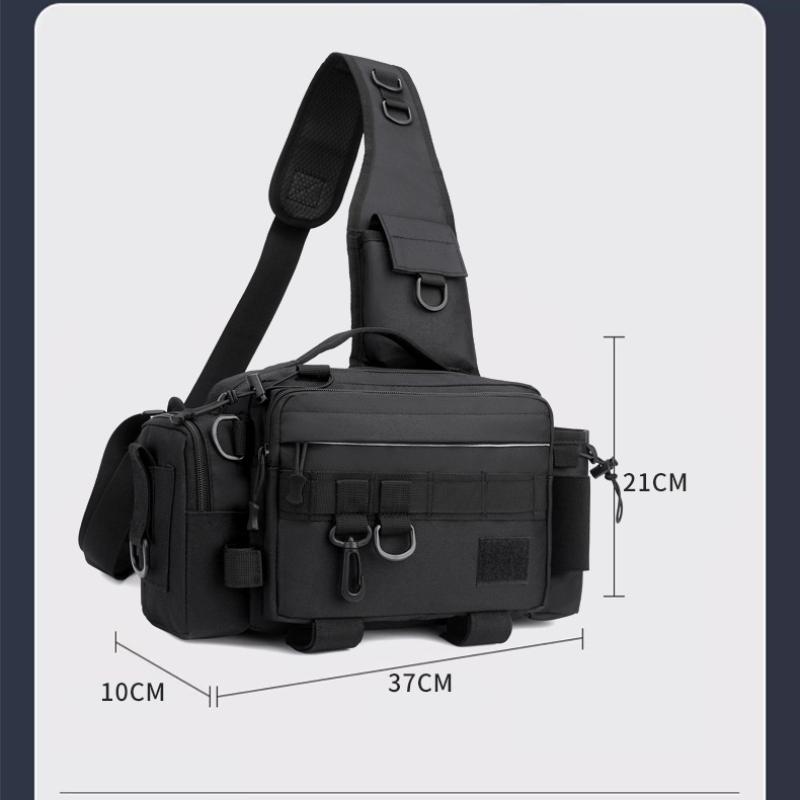 Large Capacity Luya Bag Multifunctional Fanny Pack Fishing Rod Bag Tactical Backpack Crossbody Bag Fishing Plug Rod Fishing Gear Bag Rod Bag