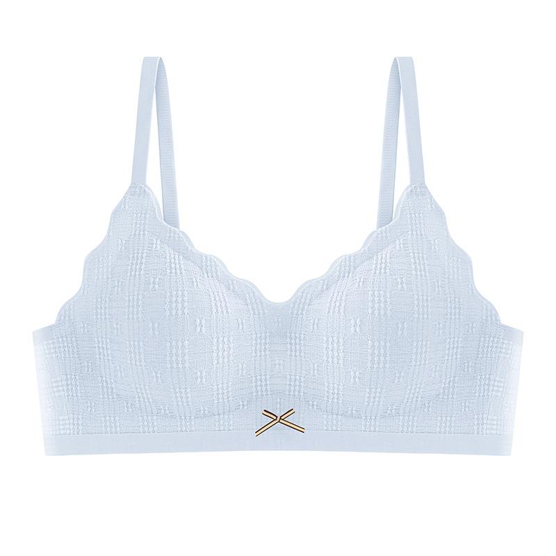 Subtle girl seamless woman no steel ring fixed integrated cup bra soft support no feeling gathering simple
