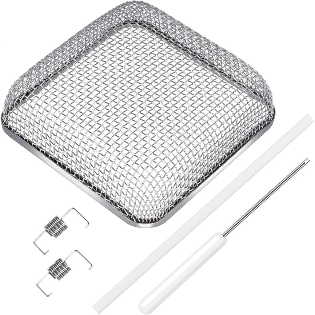 RV Furnace Vent Screen, Bug Screens Heater Vent Cover for Camper with Installation Tool and Silicone Rubber, 2.8 x 1.3 Inch, 2 Pack