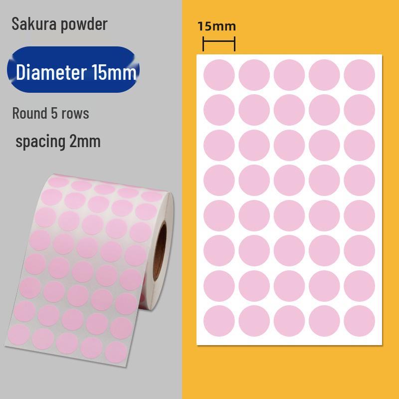 Colorful Self-Adhesive Round Dot Stickers - Writable Small Paper Labels