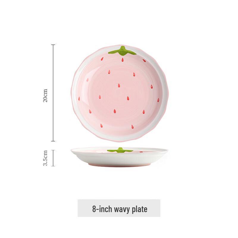 ZISIZ Cute Ceramic Double-Handle Noodle Bowl Set