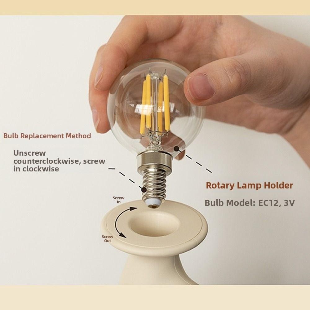 Romantic Retro Table Lamp Dimmable LED Atmosphere Lamp Candle Shape Light  Study