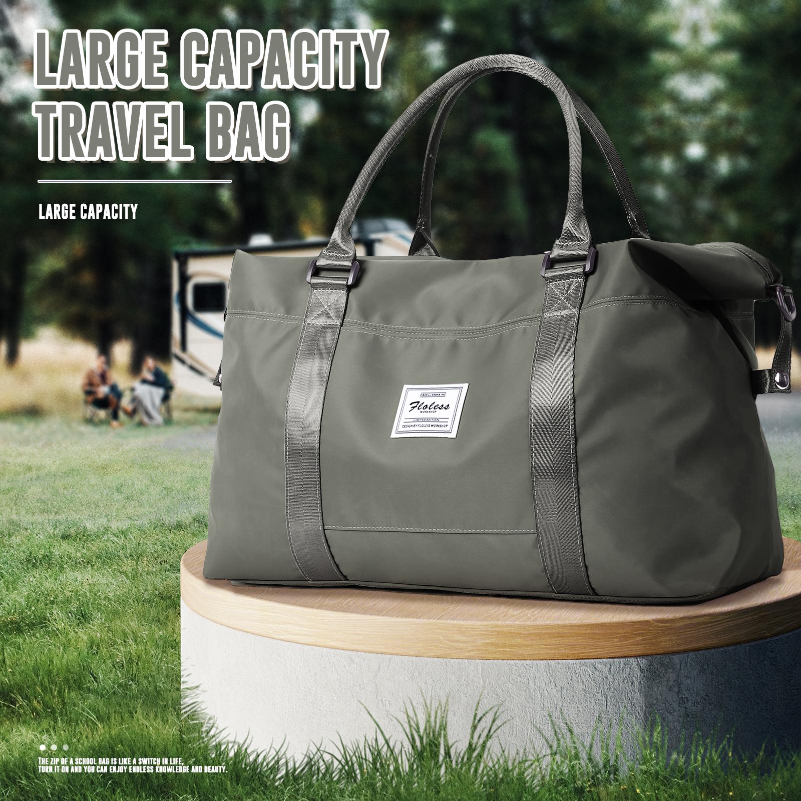 

Модная дорожная сумка-даффл Легкая складная сумка-тоут Ручная кладь Сумка для выходных/ночевки Дорожная сумка для женщин и мужчин