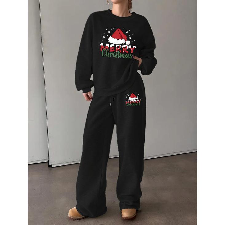 Women's Winter Casual Fashion Crew Neck 2-Piece Set, Stylish, Good-Looking & Durable