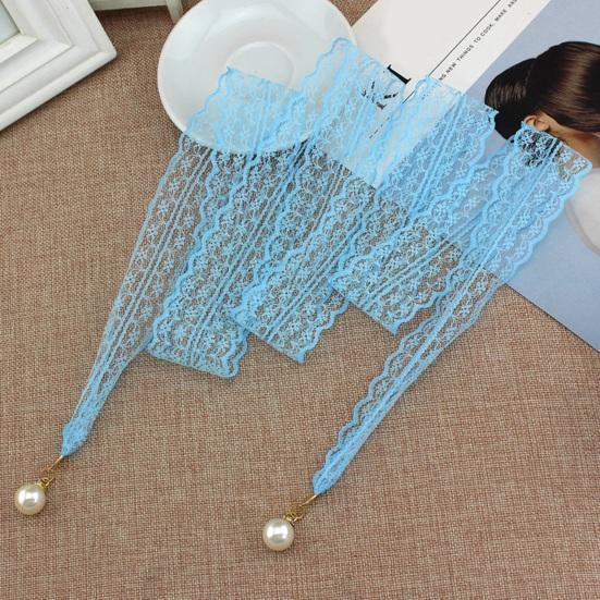 Women Lace Belt Hollow Design Lightweight Breathable Adjustable Waist Slimming Non-Fading Imitation Pearl Pendant Belt