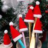 Mini Santa Hat Non-Woven Fabric Lollipops Caps Wine Bottle Covers Christmas Bottles Holder Kitchen Tableware Dinner Decoration