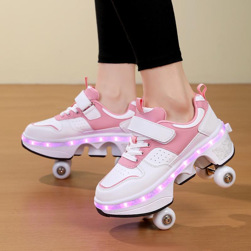 Adult/Kids Roller Roller Shoes Luminous Skating Shoes Kids Glowing Sneakers Luminous Sneakers