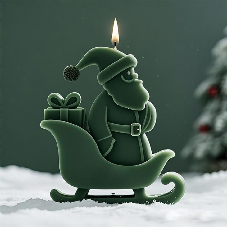 Jultema Silikonljusform Jultomte Silikonljusform för Handgjort Ljus Tvål Juldekorationer