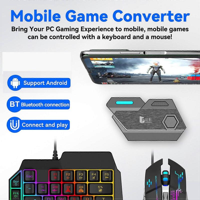 GAMWING Mix SE Converter Keyboard Mouse Phone Holder Combo Pack for Mobile Phone Games