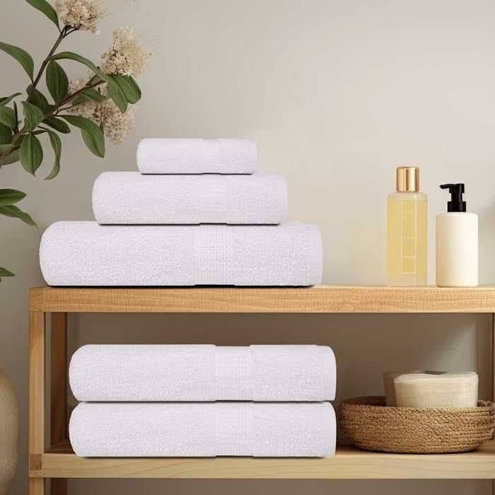 VidaXL Serviettes de sauna 4 pcs blanc 80x200 cm 360 g/m² 100% coton, serviette, serviette de bain, serviette en coton 136662