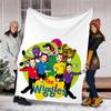 The Wiggles Theme Printed Blanket - Perfect for Couch, Bed, Travel & Outdoor Use | Machine Washable, Cozy & Durable.