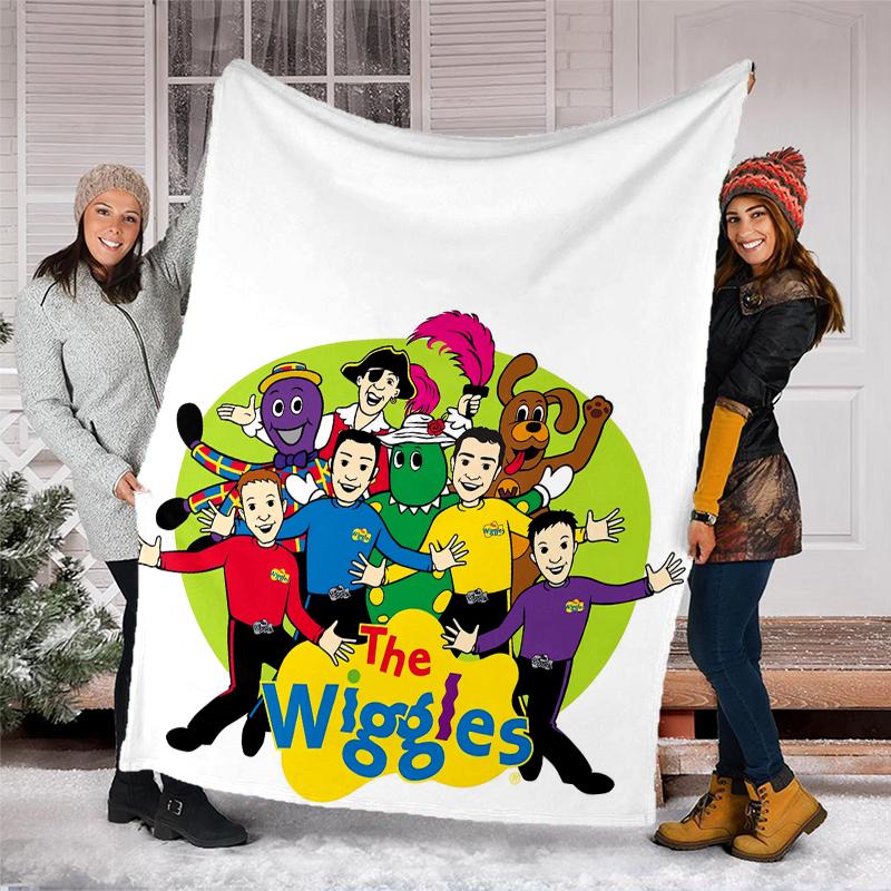 The Wiggles Theme Printed Blanket - Perfect for Couch, Bed, Travel & Outdoor Use | Machine Washable, Cozy & Durable.