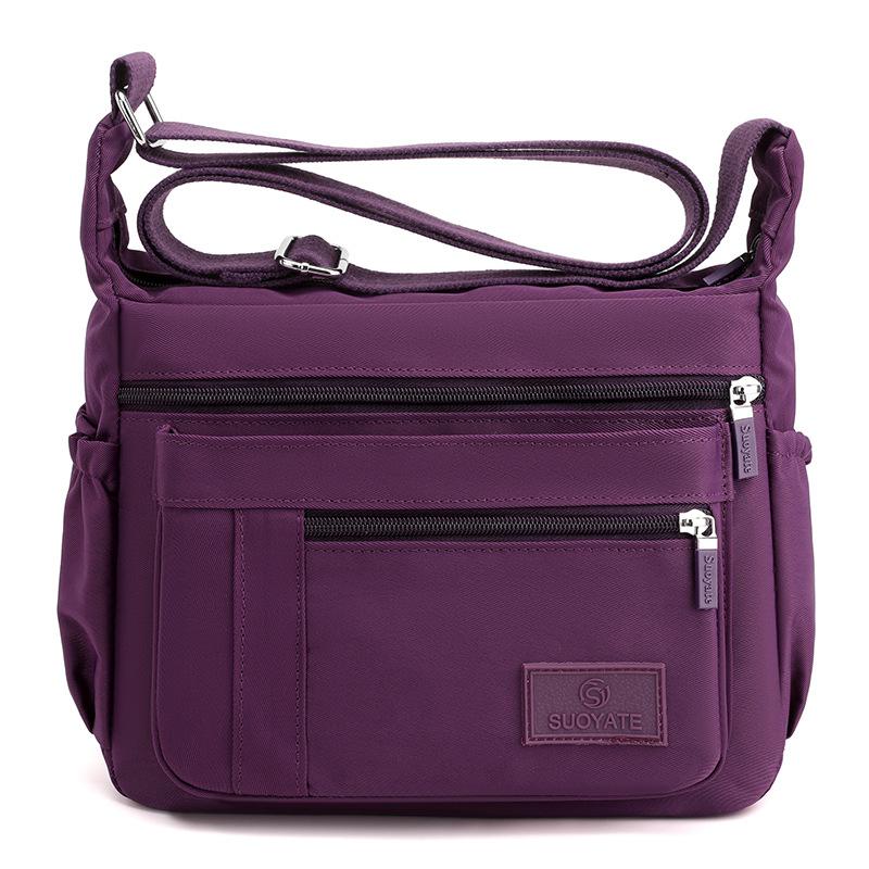 Ladies  Large Capacity Multi Compartment Crossbody Bag, Casual Bag One Size