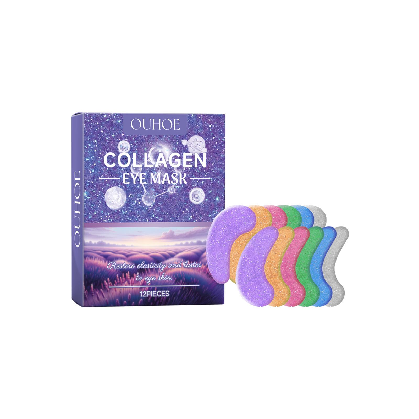 

Коллагеновая маска для глаз, осветляющая темные круги и тонкие линии, маска для глаз, укрепляющие патчи для кожи вокруг глаз 12pcs