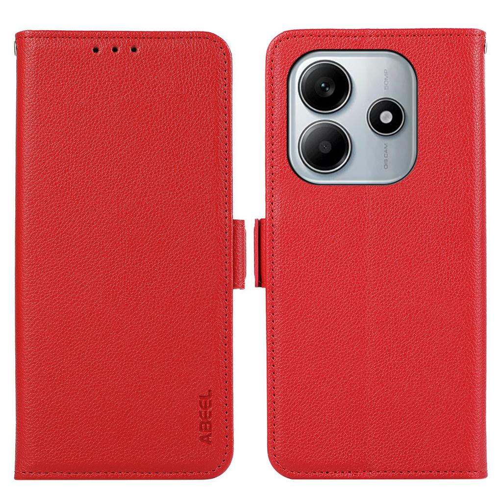 For Xiaomi Redmi Note 14 4G (163.25x76.55x8.16mm) Case Litchi Texture Leather RFID Blocking Phone Cover