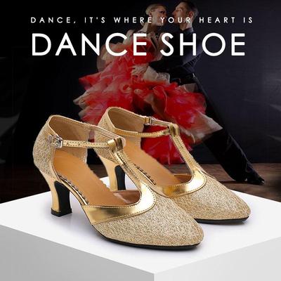 Sapatos de Dança Latina Adulto Feminino Sola Macia Tango Moderno Sapatos de Dança Social Festa Sapatos de Salão Salto 5,5cm