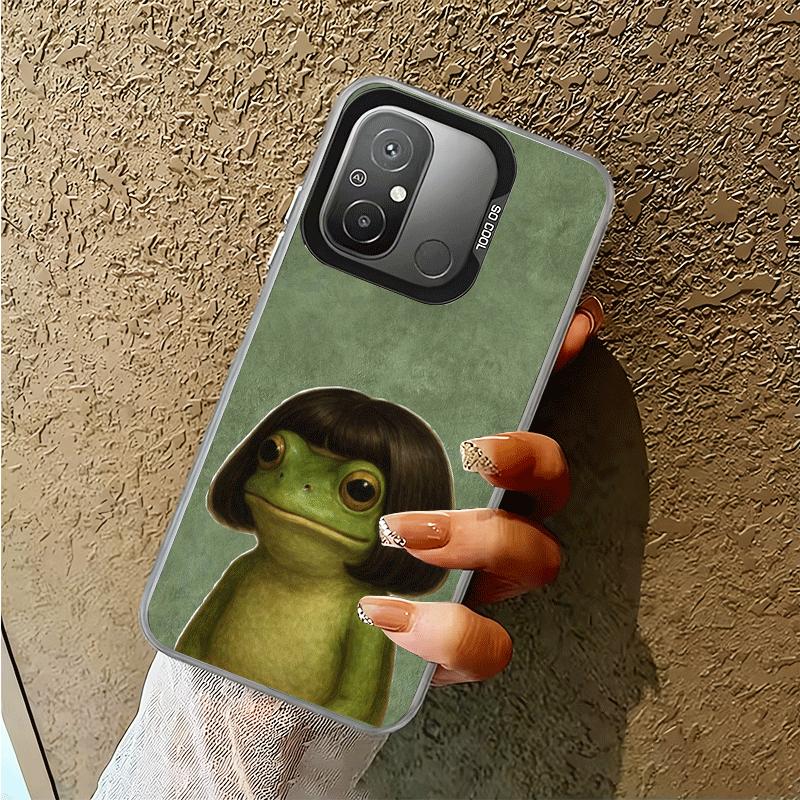 Cute Cartoon Frog Shockproof Phone Case for Xiaomi Poco X7 X6 X5 X3 Pro F7 Ultra M8 Redmi 15C 15 14C 13C 12C 10C 13 12 10