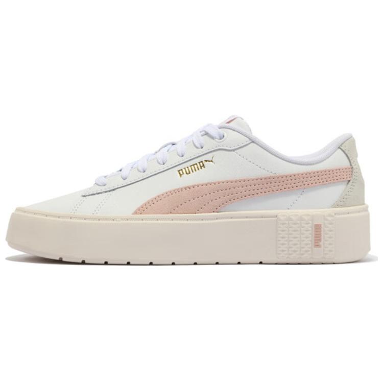 New PUMA Smash Platform Low Top Skateboard Shoes Women's White Pink 392979-02