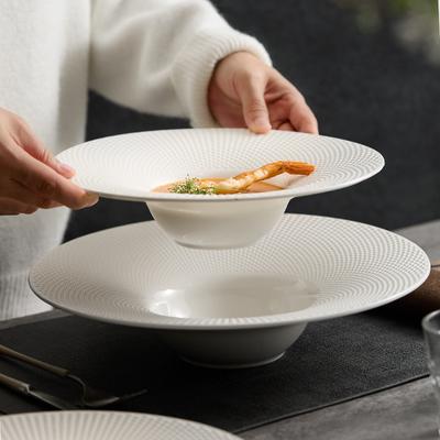 Matuotas dryžuotas keramikinis sekli lėkštė Desertinė lėkštė Sushi lėkštė Makaronų lėkštės Restoranas Molekulinis maisto gaminimas Kūrybiški stalo įrankiai