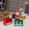 1Pc Santa Claus Christmas Tree Gift Wooden Calendar Desktop Decoration Ornaments  Wooden Calendar Ornaments for Home Decoration
