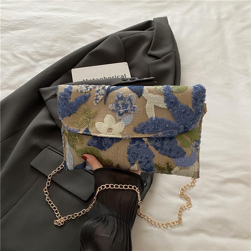 

High-value fashion chain shoulder messenger bag summer new versatile sequined envelope bag women
