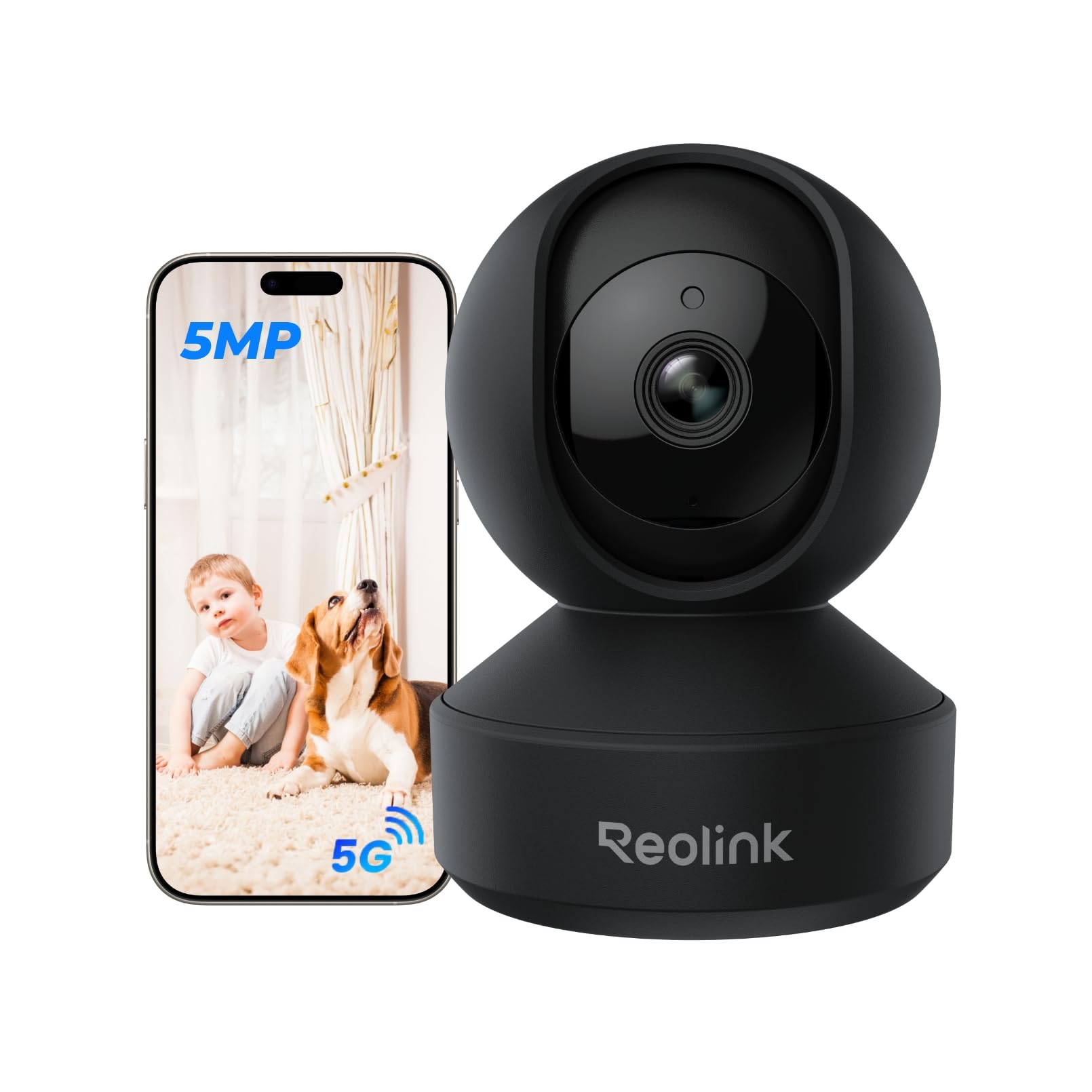 

Reolink E1 Surveillance 3K Panoramic Auto Tracking and Pet AI Baby Security Indoor Privacy Wired LAN Smartphone SD Card Recording up to Pro-B Camera,