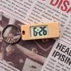 Mini Electronic Clock Keychain Digital Led Time Display Student Rectangle Watch Portable Wall Clock Keyring For Bag Backpack