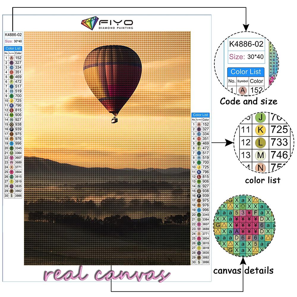 Diamond Embroidery Hot Air Balloon 5D DIY Diamond Painting Cross Stitch Rhinestone