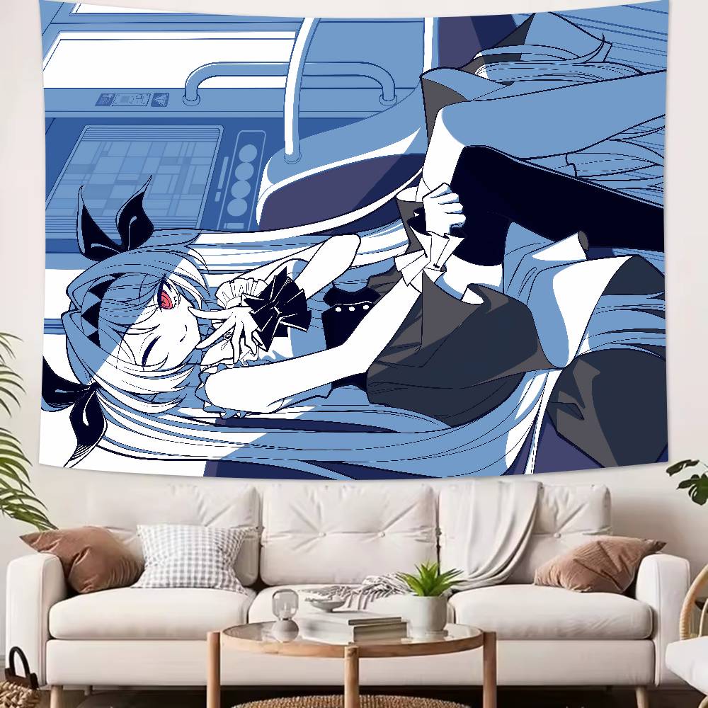 Kawaii Lilith Cool The NOexistenceN of you AND me Tapestry Wall Hanging Art Decoration Aesthetic Background Cloth Birthday Gif
