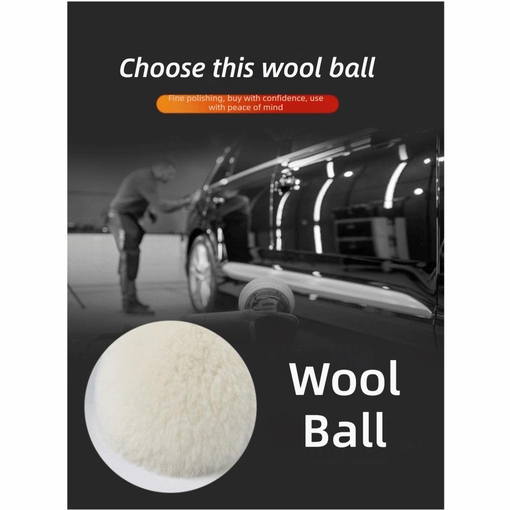 Hook Loop Back Wool Buffing Pads Natural Wool Sheepskin Cutting Pad  Car  Boat  Floors 3Inch