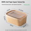 Kraft Paper Salad Takeout Box with Anti-Fog PP Lid