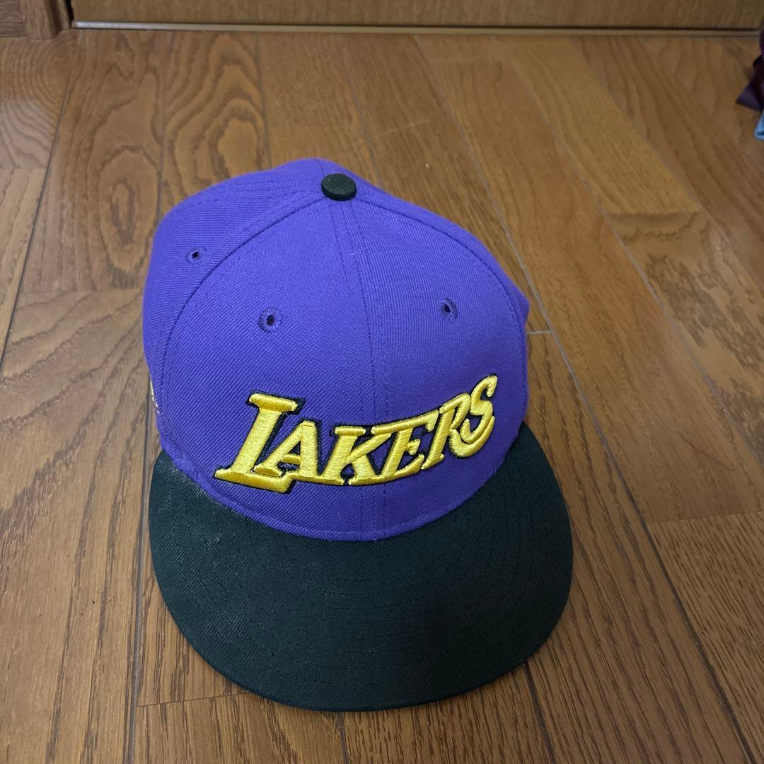 Used Lakers Logo Cap Purple and Black